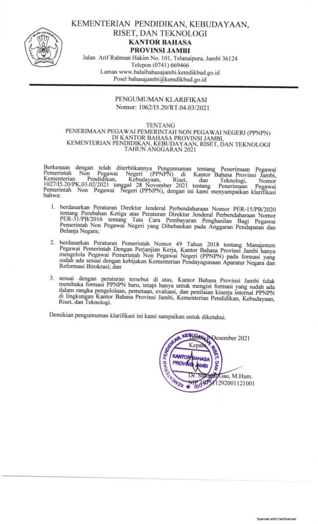 Pengumuman Klarifikasi Perekrutan PPNPN20211206_15454568_001