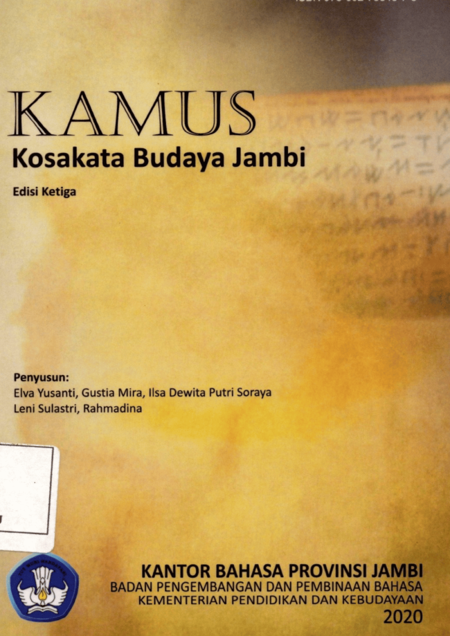 Kamus Kosakata Budaya Jambi Edisi Ketiga (1)